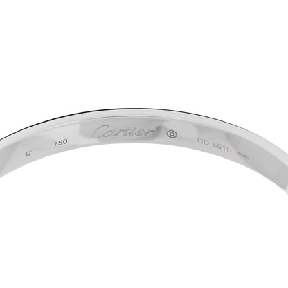 Cartier 18K White Gold LOVE Bracelet 17 5 of 8