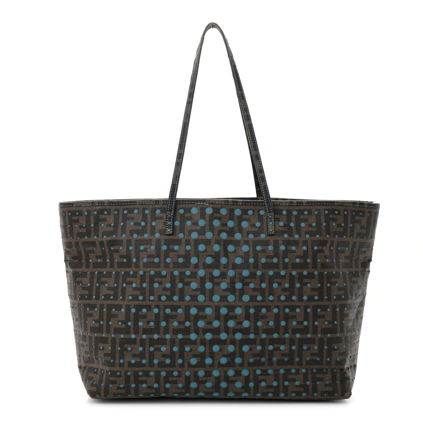 Zucca Spalmati Perforated Medium Roll Tote Tobacco Pavone
