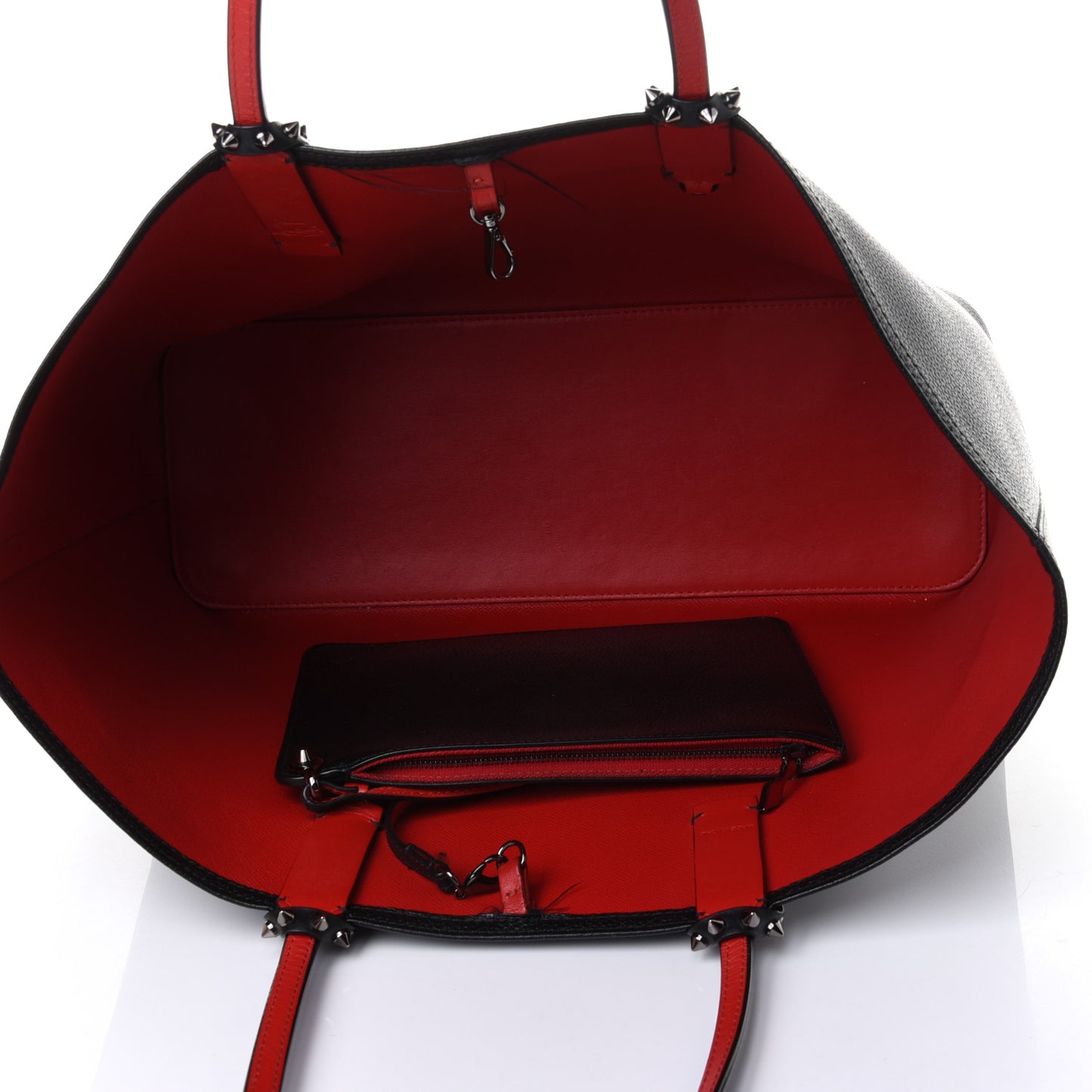 Calfskin Spikes East West Cabata Tote Black