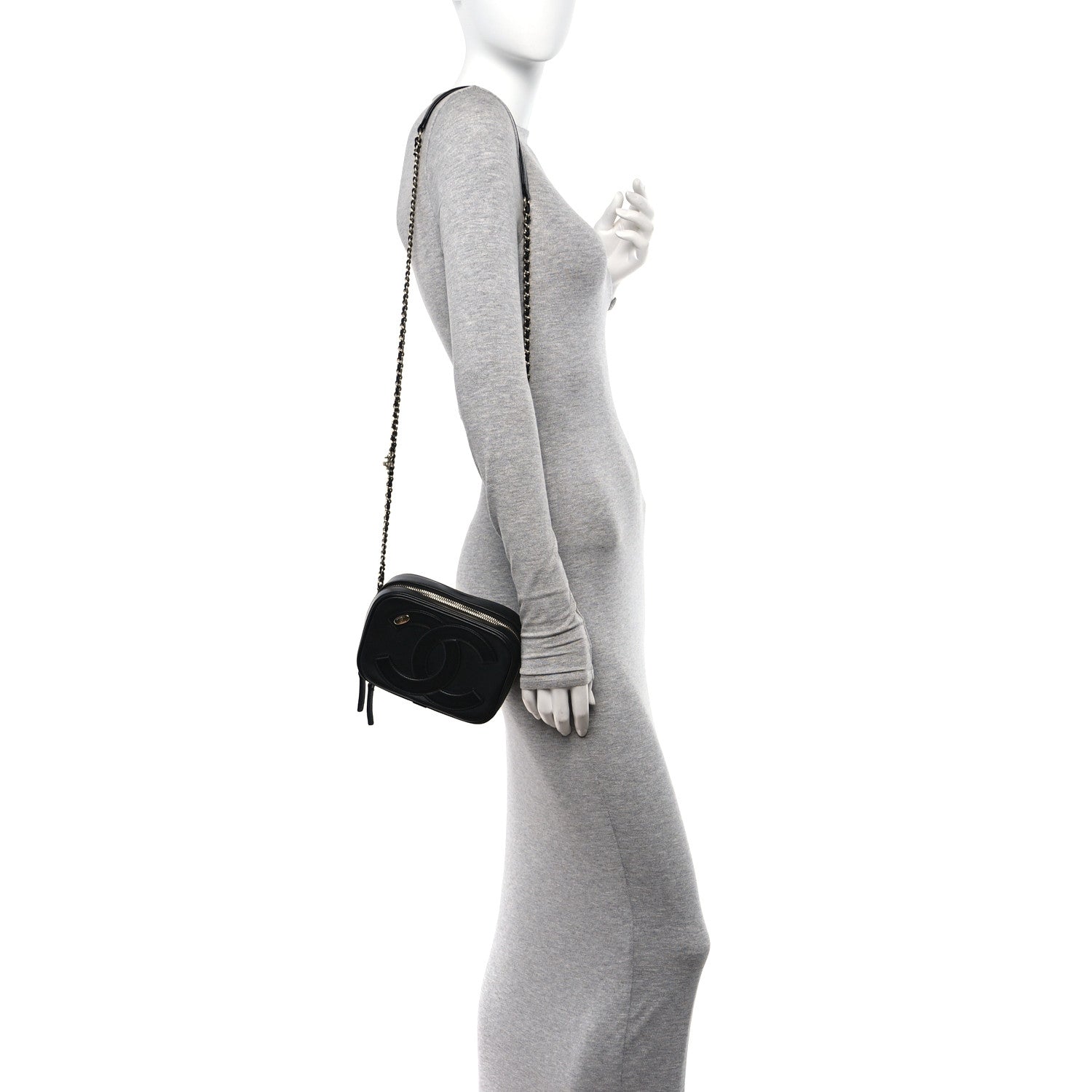 Chanel Calfskin CC Mania Camera Case Black 2 of 10