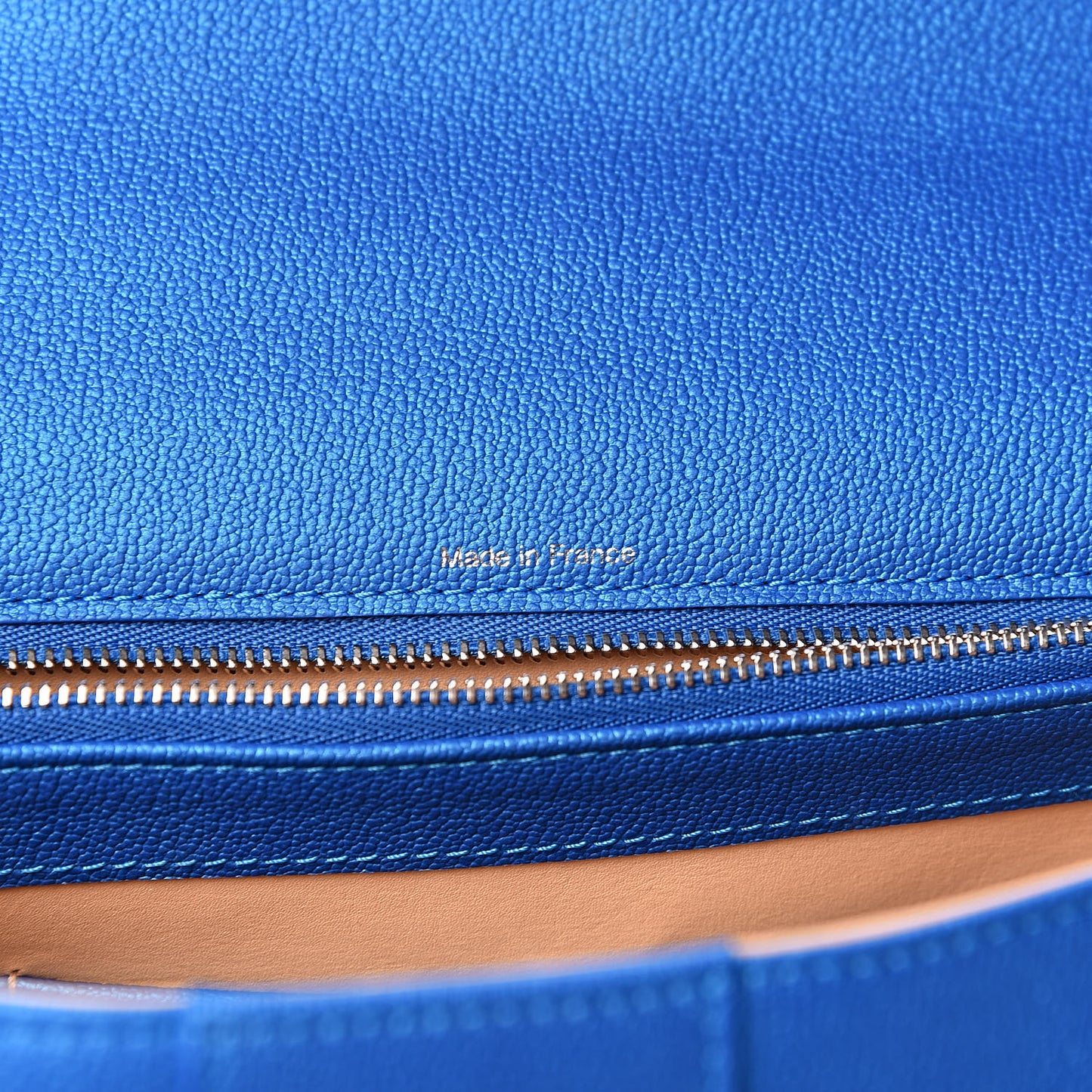 Metallic Grained Calfskin MM Brillant Satchel Satin Electric