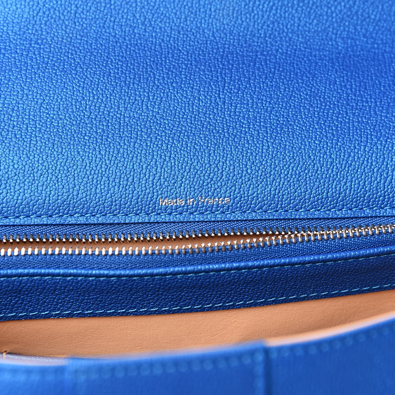 Delvaux Metallic Grained Calfskin MM Brillant Satchel Satin Electric 7 of 10