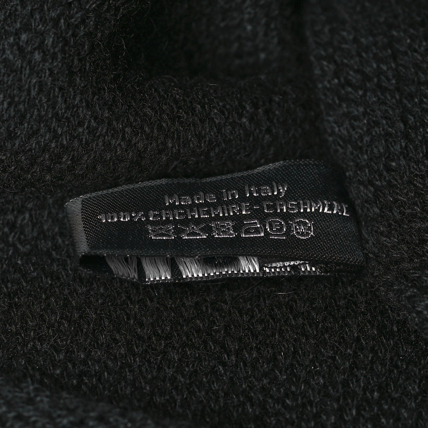 Chanel Cashmere CC Beanie Hat Black 5 of 5