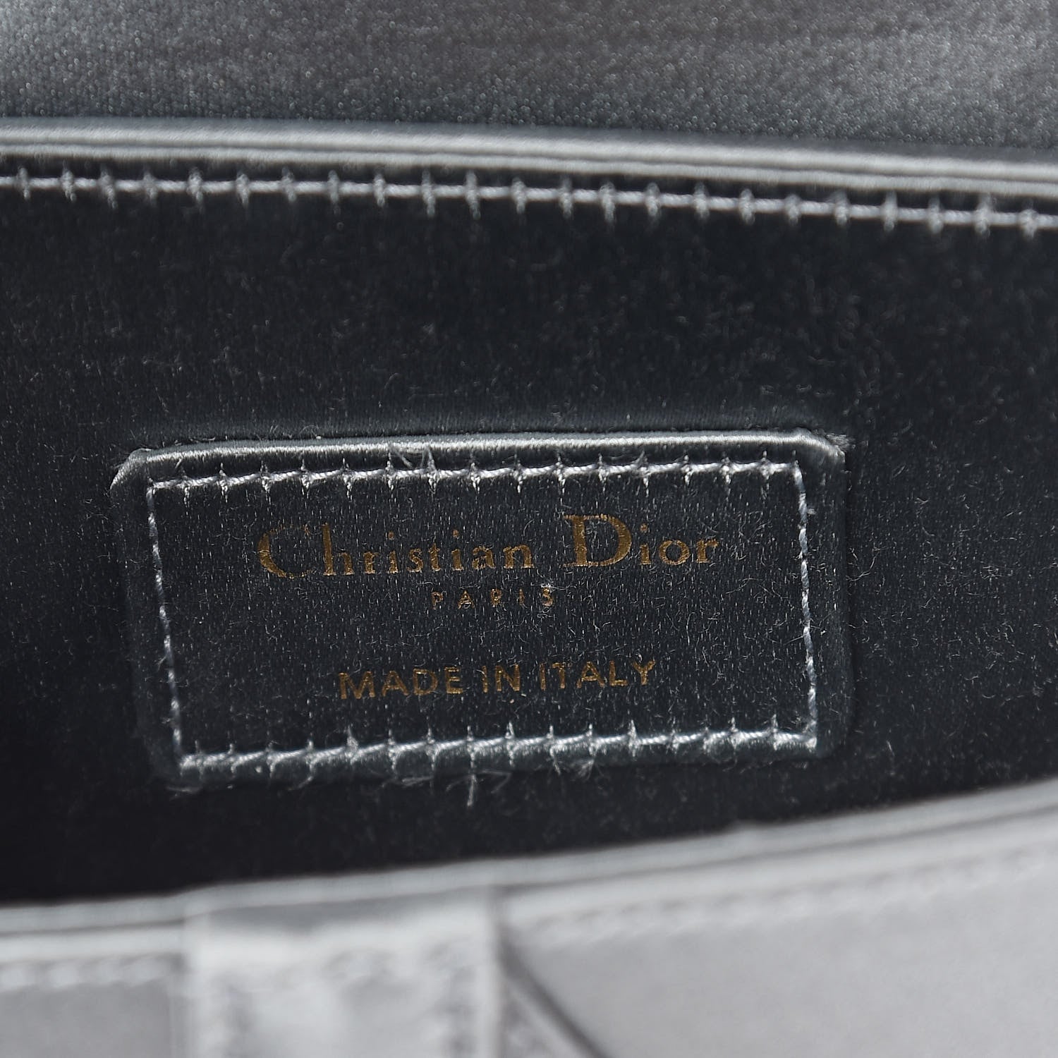 Christian Dior Satin Crystal Mini Saddle Bag Blue Gray 6 of 8