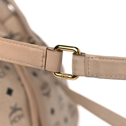 MCM Visetos Essential Drawstring Bucket Bag Beige 19 of 20
