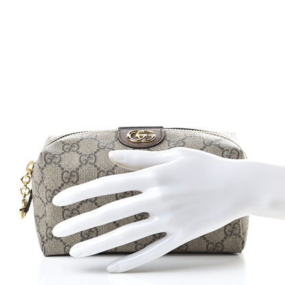 Gucci Soft GG Supreme Monogram Calfskin Medium Ophidia Cosmetic Case Beige Ebony New Acero 2 of 7