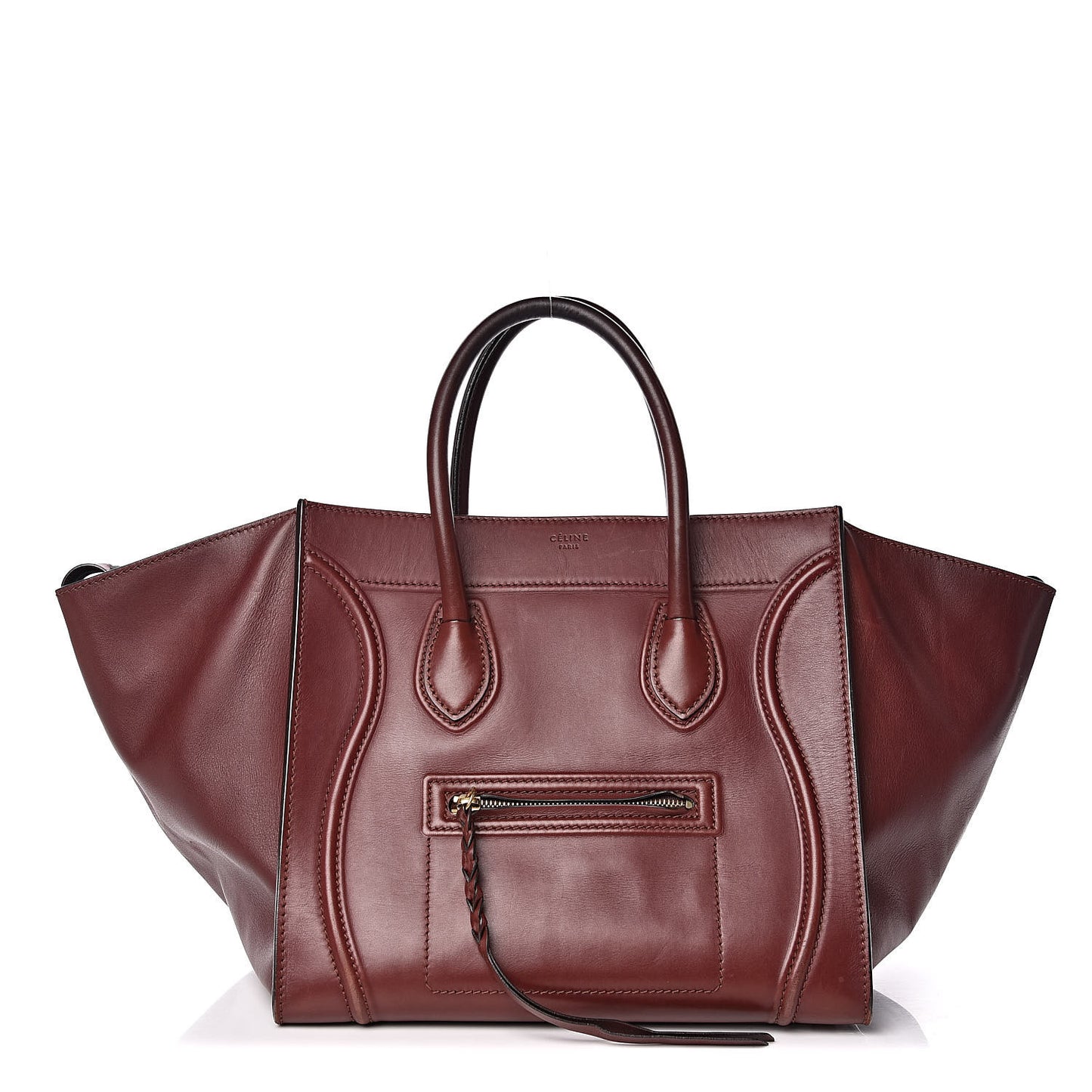 Natural Calfskin Medium Phantom Luggage Burgundy
