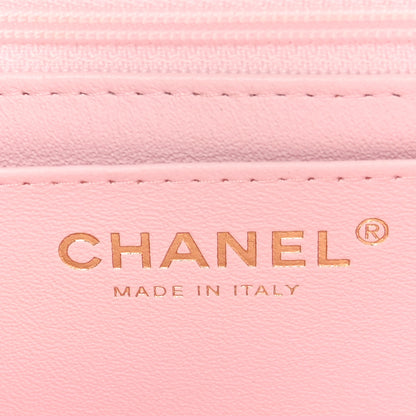 Chanel Lambskin Quilted Mini Top Handle Rectangular Flap Light Pink 6 of 11