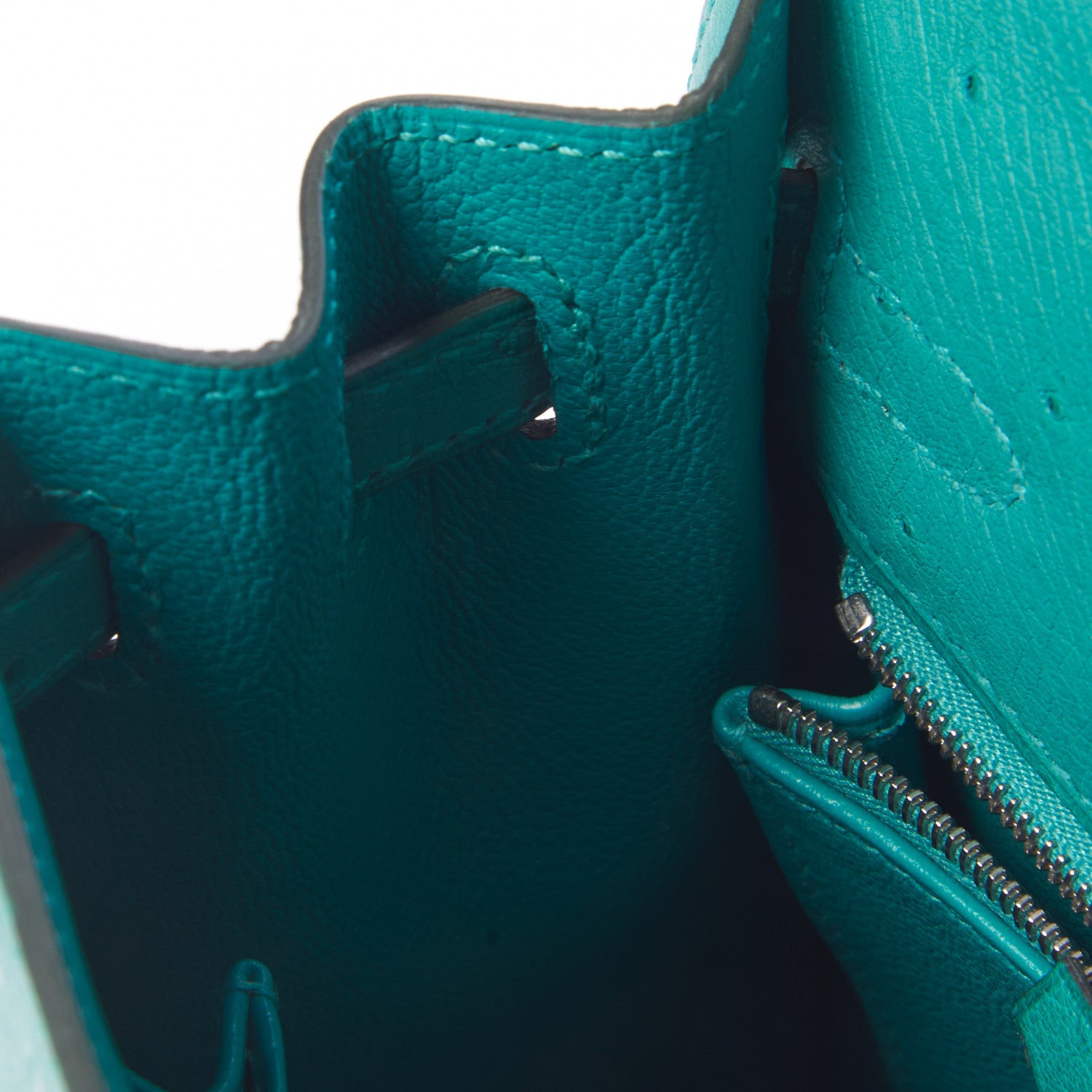 Hermes Ostrich Kelly Sellier 25 Vert Verone 29 of 45