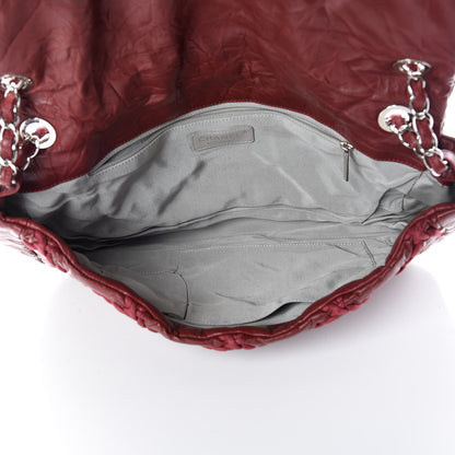 Chanel Calfskin Ultra Stitch Oversize Flap Dark Red 5 of 10