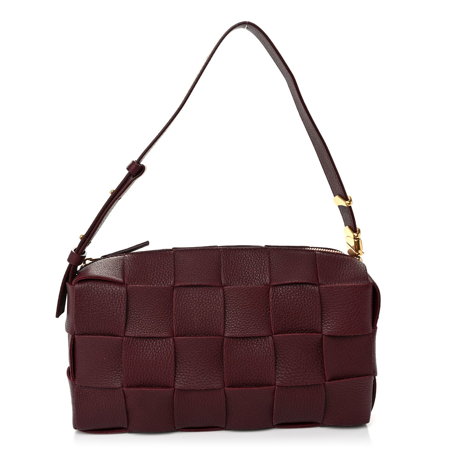 Bottega Veneta Grained Calfskin Maxi Intrecciato Brick Cassette Bag Bordeaux 1 of 10