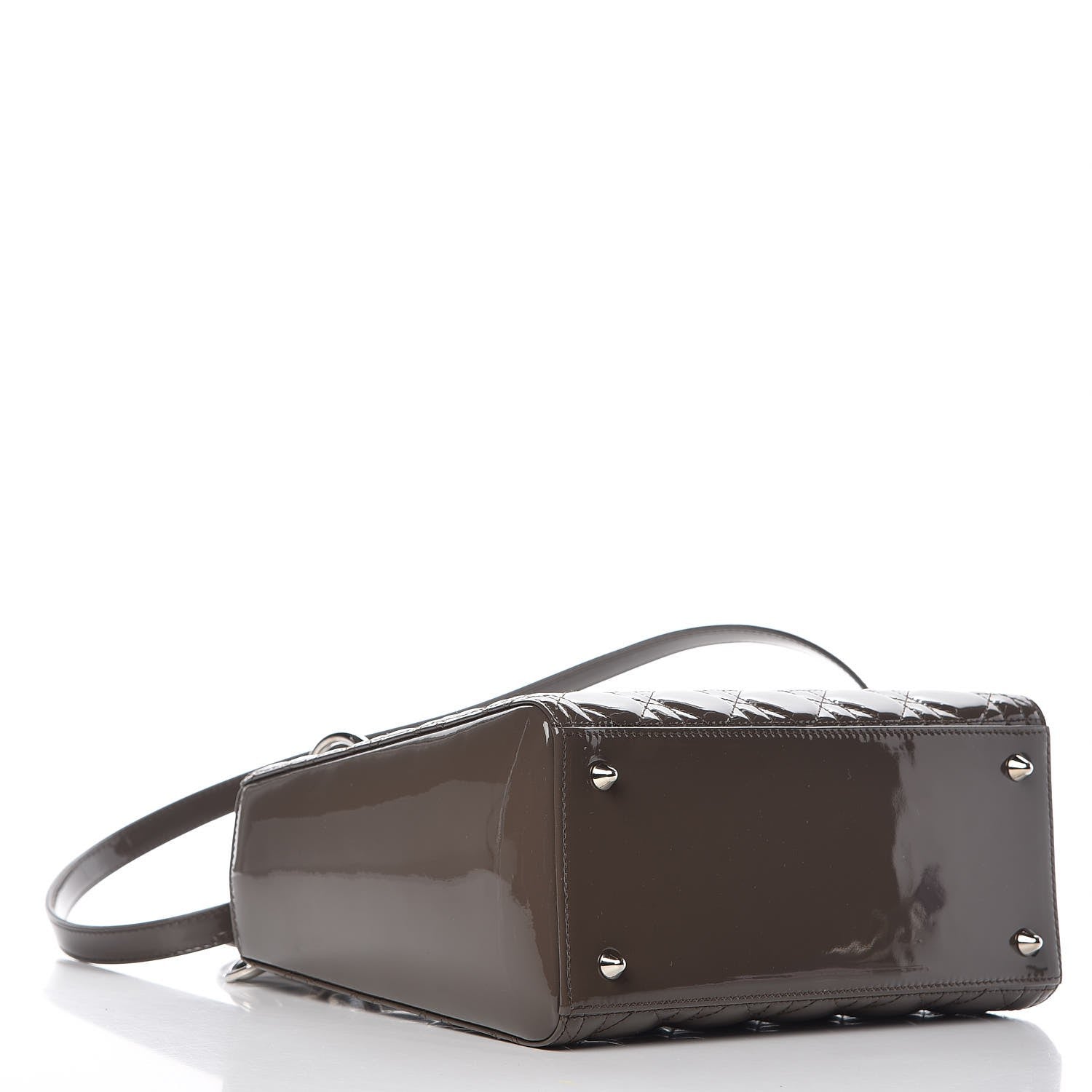 Christian Dior Patent Cannage Medium Lady Dior Dark Brown 5 of 8