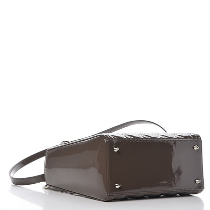 Christian Dior Patent Cannage Medium Lady Dior Dark Brown 5 of 8