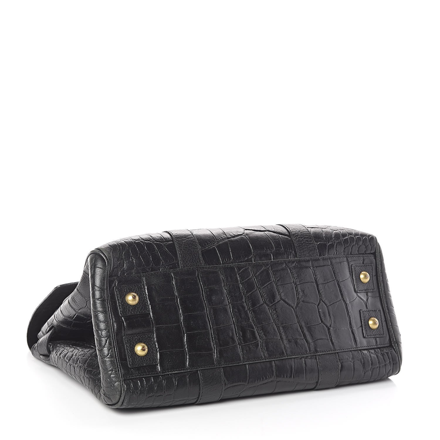 Mulberry Calfskin Crocodile Embossed Bayswater Black 4 of 10