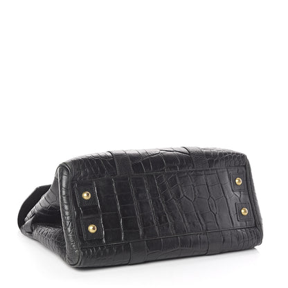 Mulberry Calfskin Crocodile Embossed Bayswater Black 4 of 10