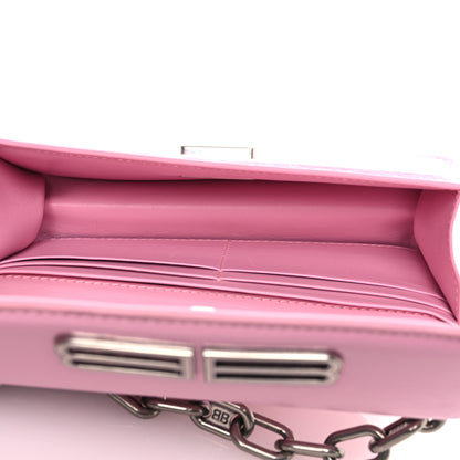 Balenciaga Calfskin Stripe Embossed Gossip Chain Bag XS Candy Pink 5 of 14