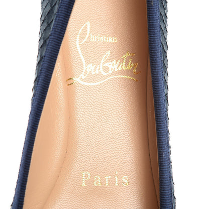 Christian Louboutin Watersnake Nubuck Rosella Flats 36 Navy Blue 8 of 8