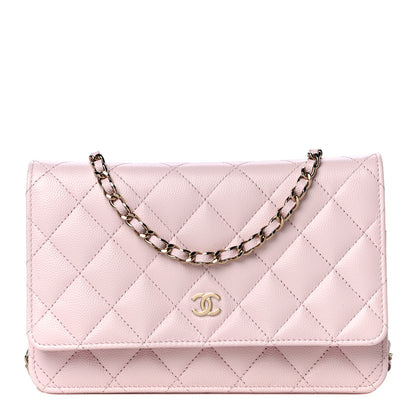 Chanel Caviar Quilted Wallet On Chain WOC Light Pink 1 of 11
