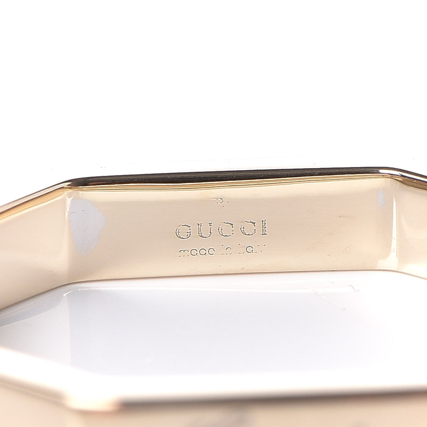 18K White Gold Octagon Band Ring 48 4.5