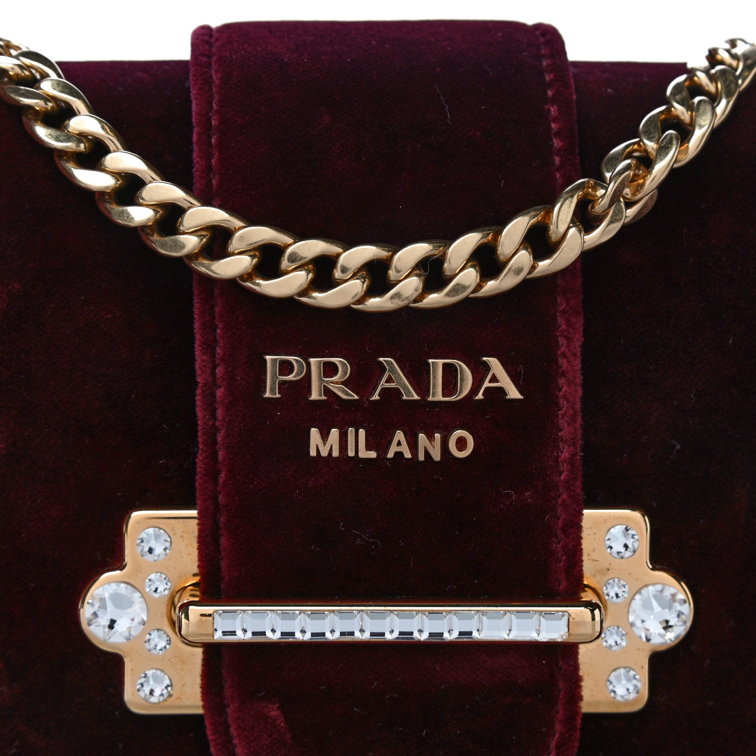 Prada Velvet Crystal Cahier Shoulder Bag Ribes 8 of 13