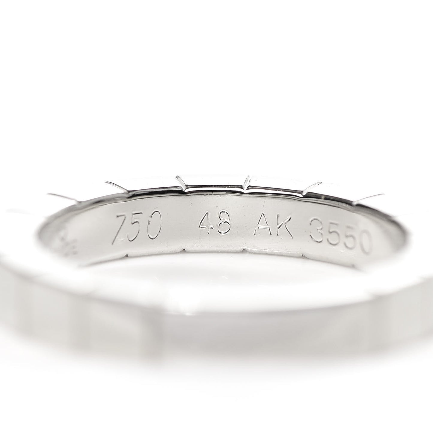 18K White Gold Lanieres Ring 48 4.5