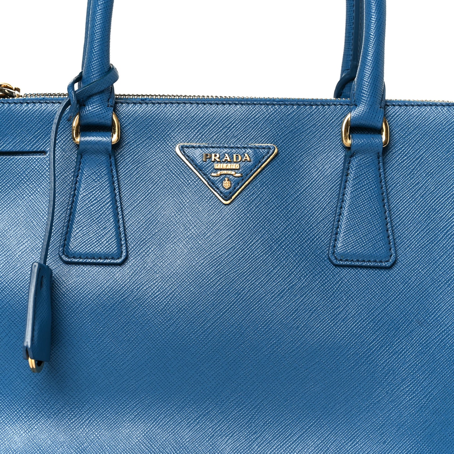Saffiano Small Galleria Double Zip Tote Bluette