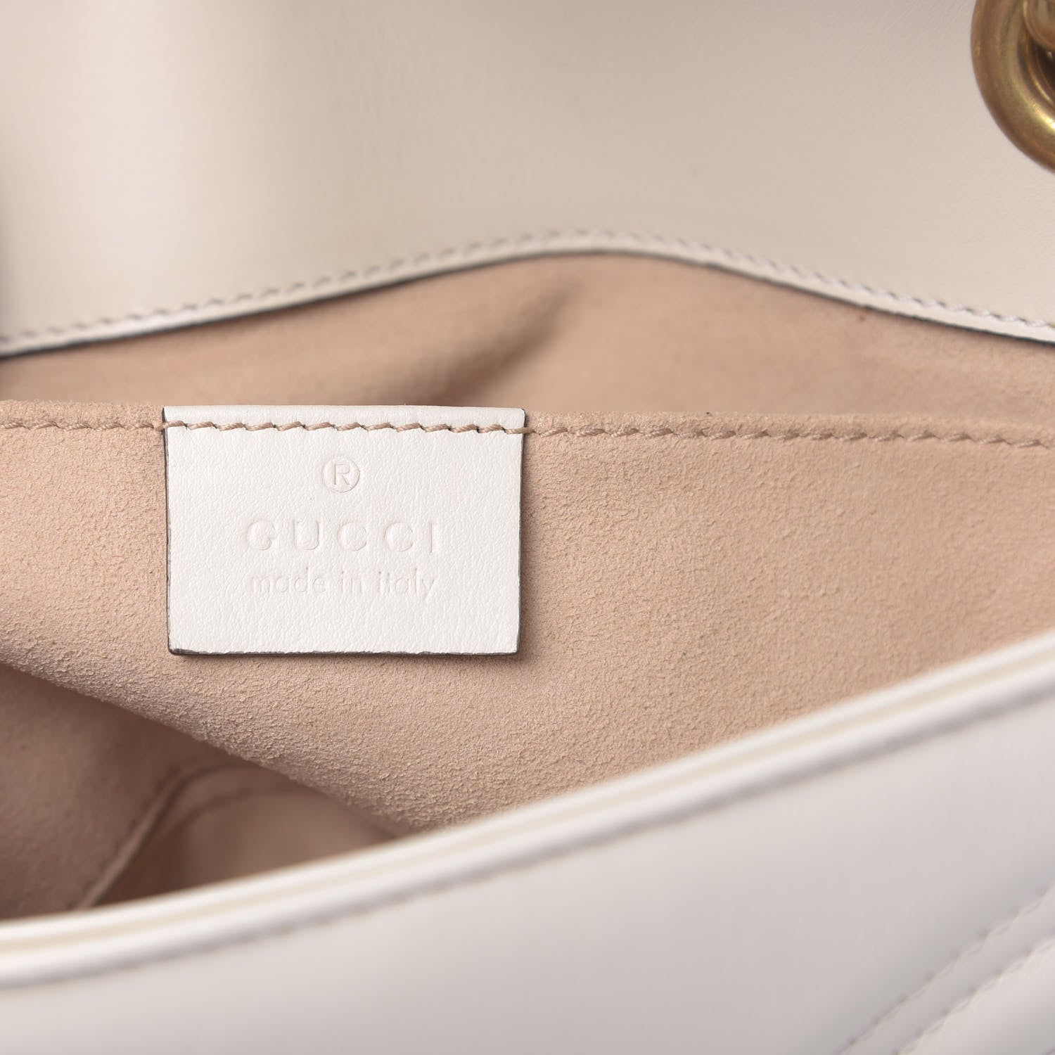 Gucci Calfskin Matelasse Mini GG Marmont Shoulder Bag White 7 of 11