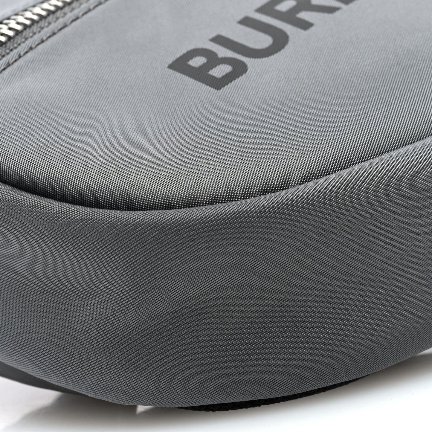 Econyl Logo Print Small Cannon Bum Bag Charcoal Grey