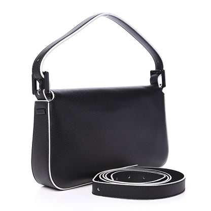 Fendi Vitello Dolce Elite Monster Eyes Bi-Color Baguette Black Yellow 2 of 7