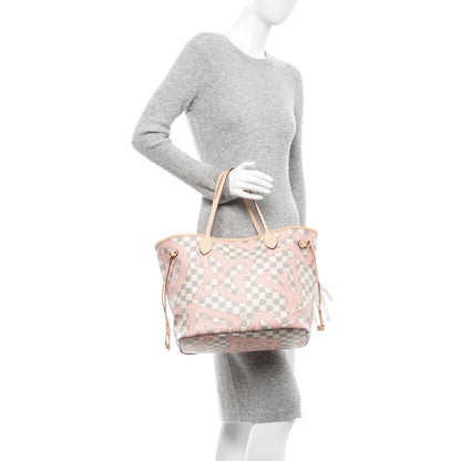 Louis Vuitton Damier Azur Tahitienne Neverfull MM 2 of 7