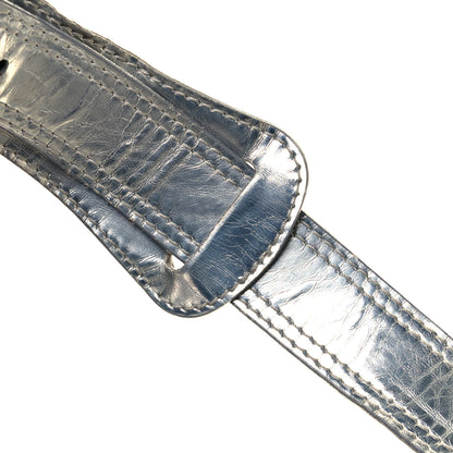Burberry Metallic Patent House Check Sliced Beaton Silver 20 of 21