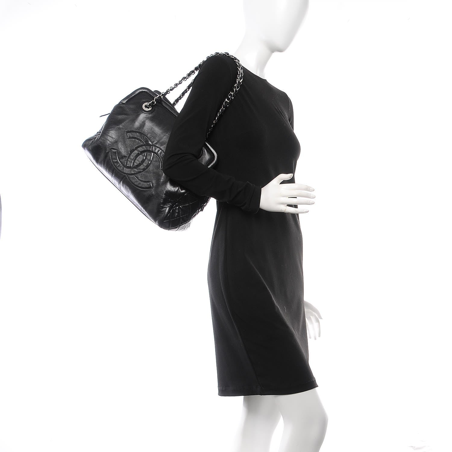 Chanel Lambskin Timeless CC Tote Black 2 of 8