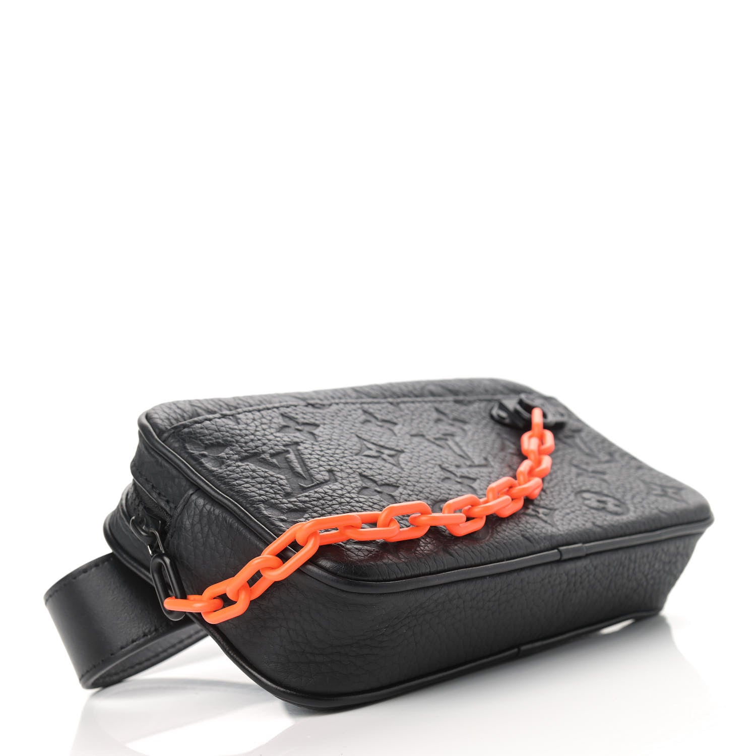 Louis Vuitton Taurillon Monogram Uniformes Solar Ray Soft Pochette Volga Belt Bag Black 4 of 10