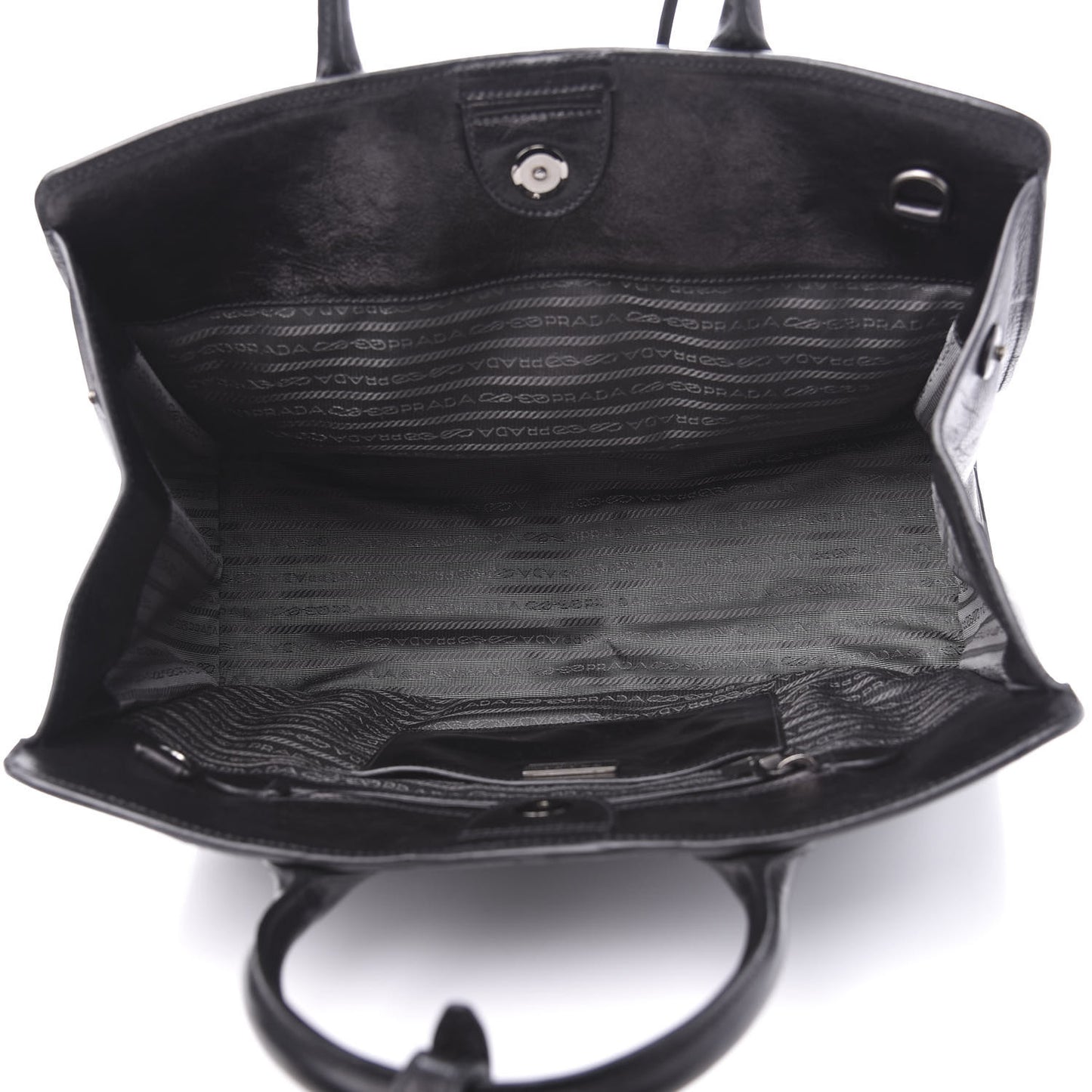 Glace Calfskin Tote Bag Baltico Black