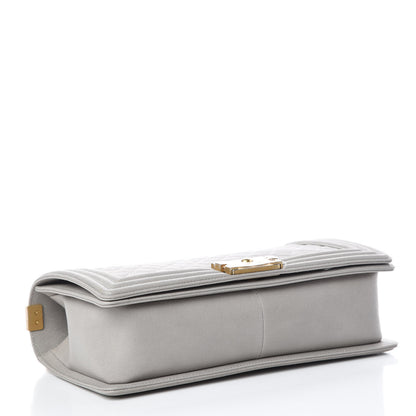 Chanel Caviar Quilted New Medium Boy Flap Grey 4 of 10