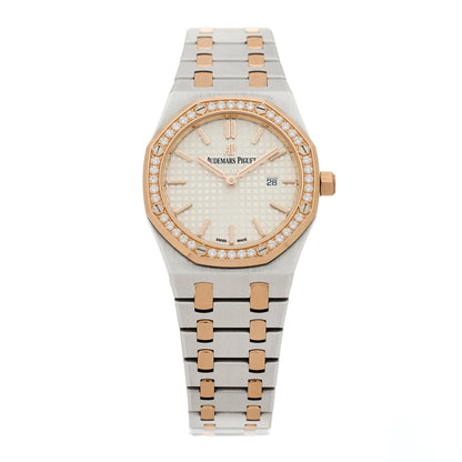 Audemars Piguet Stainless Steel 18K Rose Gold Diamond 33mm Royal Oak Quartz Watch White 67651SR.ZZ.1261SR.01 1 of 5