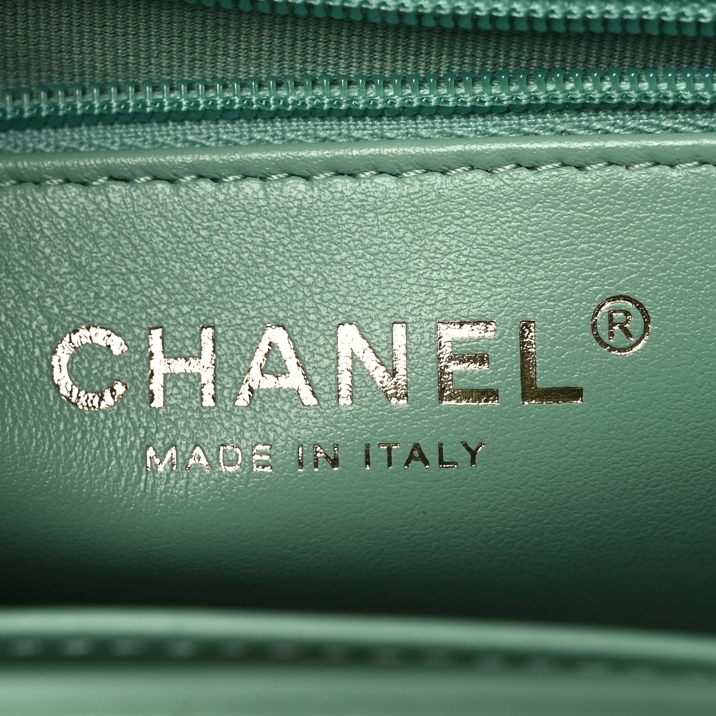 Shiny Aged Calfskin Quilted Nano Kelly Shopper Light Green