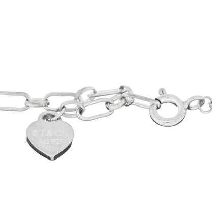 Tiffany Sterling Silver Enamel Love Notes Logo Charm Bracelet Blue 3 of 4
