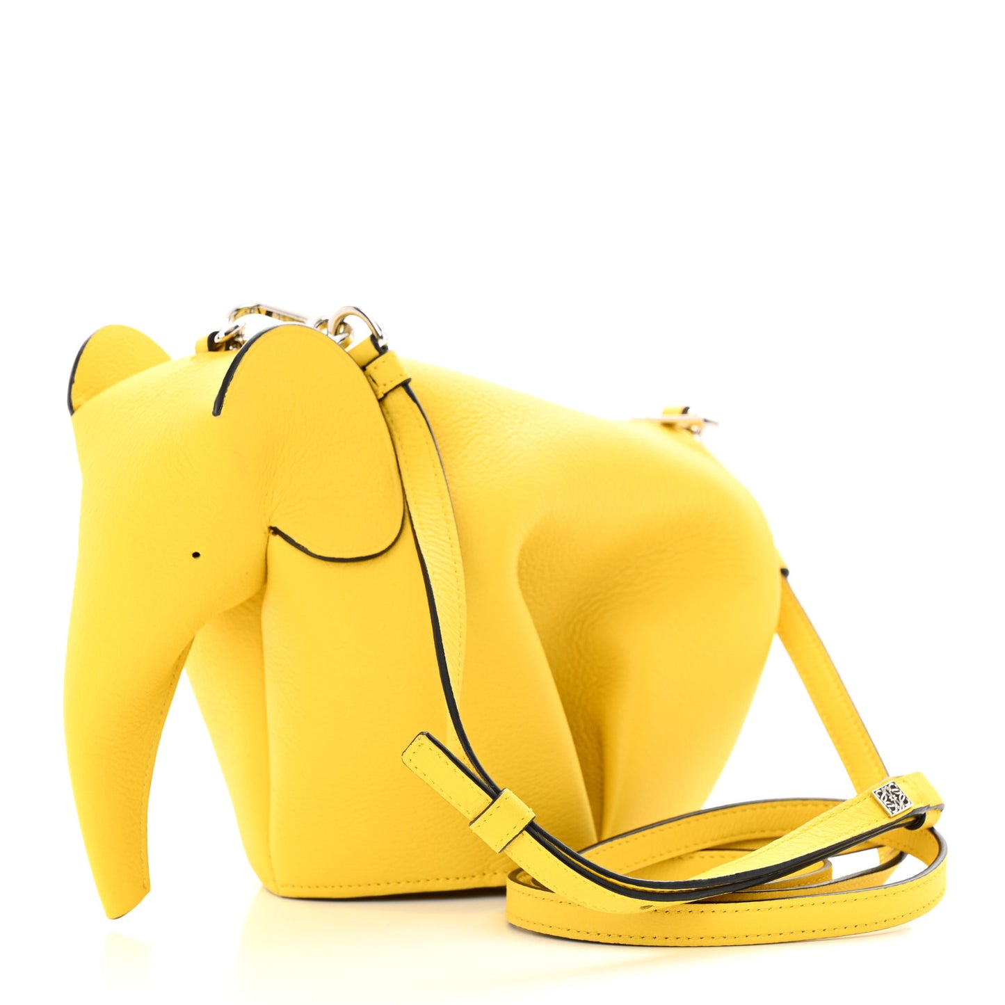 Calfskin Mini Elephant Crossbody Bag Yellow