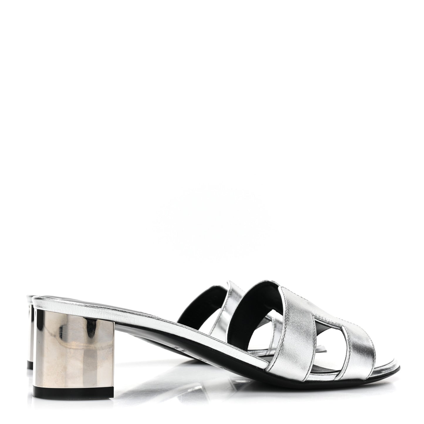 Metallic Nappa Oasis Sandals 37.5 Gris Argente