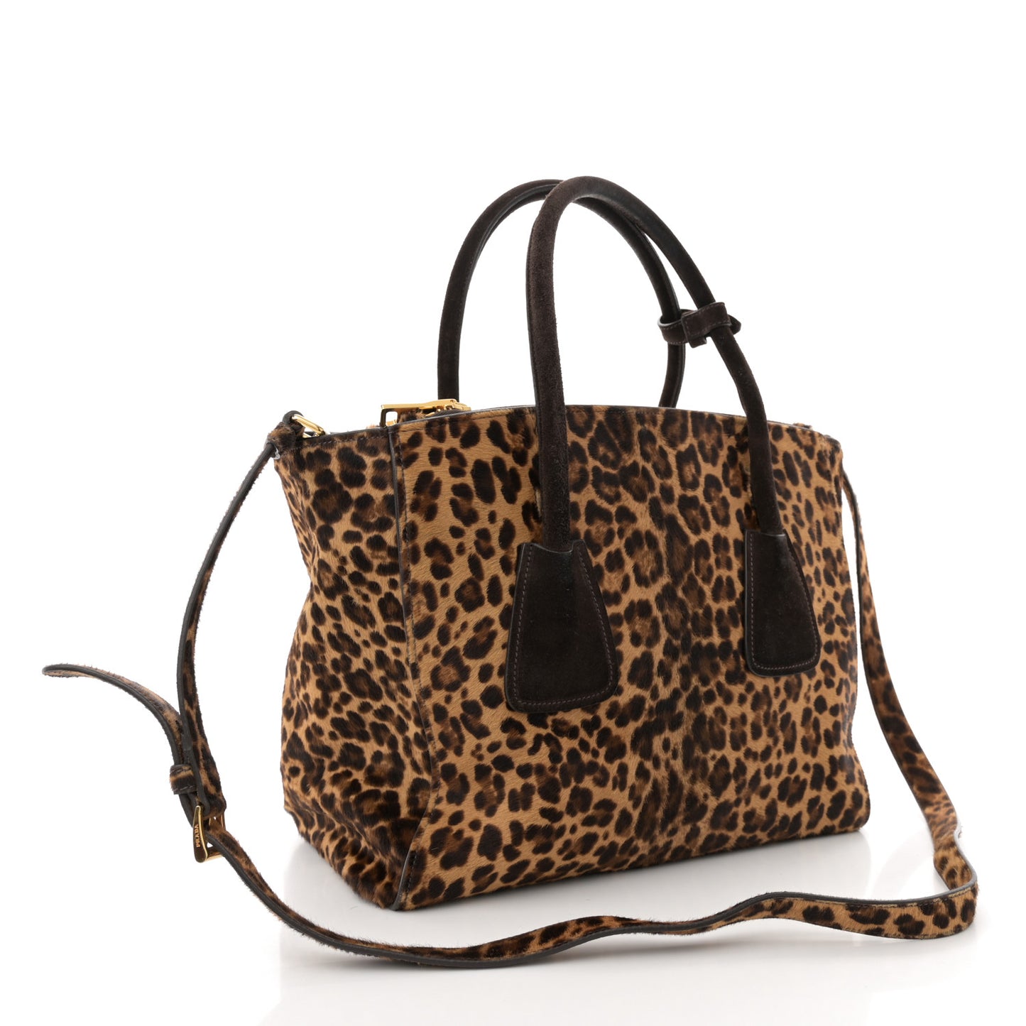 Cavallino Leopard Print Twin Pocket Tote Miele Moro