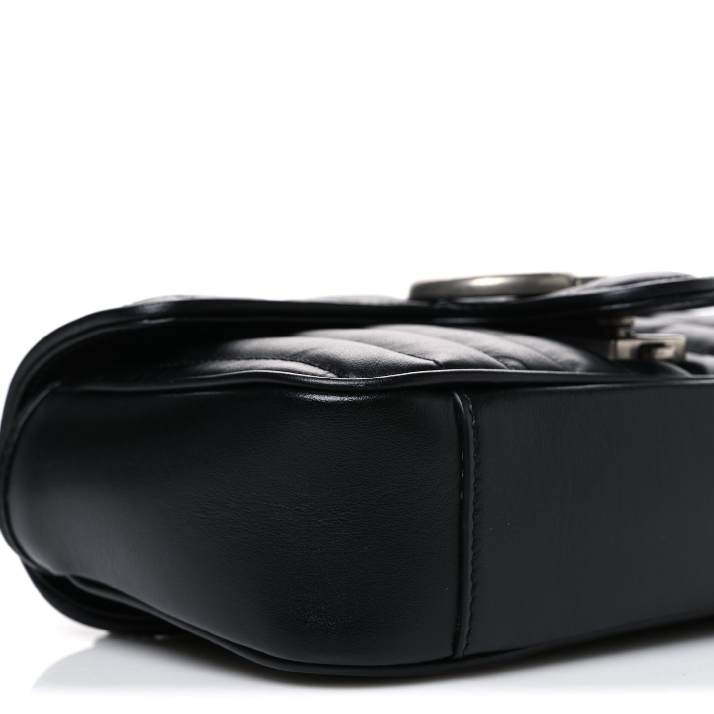 Calfskin Matelasse Aria Mini GG Marmont Shoulder Bag Black Black