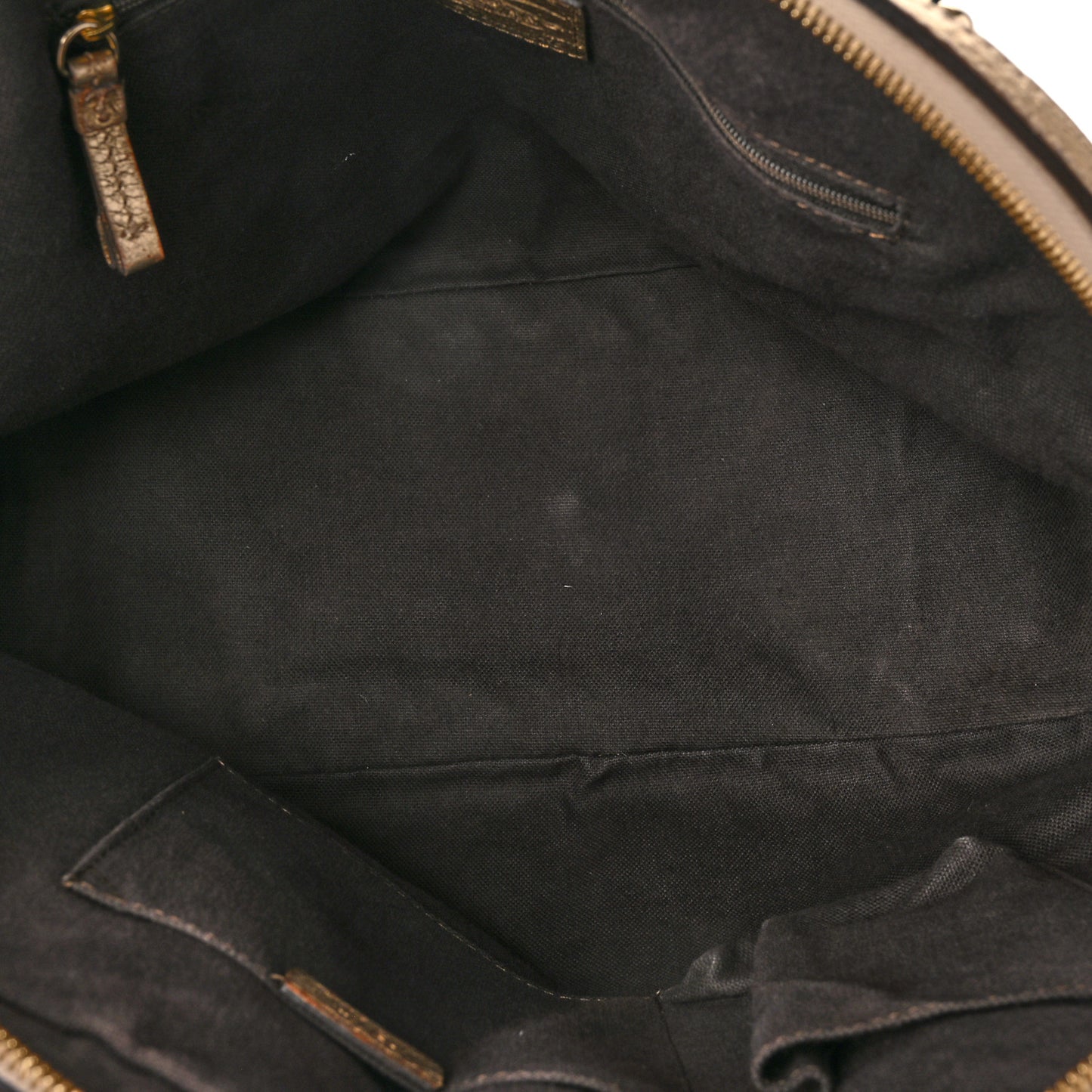 Metallic Woven Haymarket Check Thornley Satchel Gold