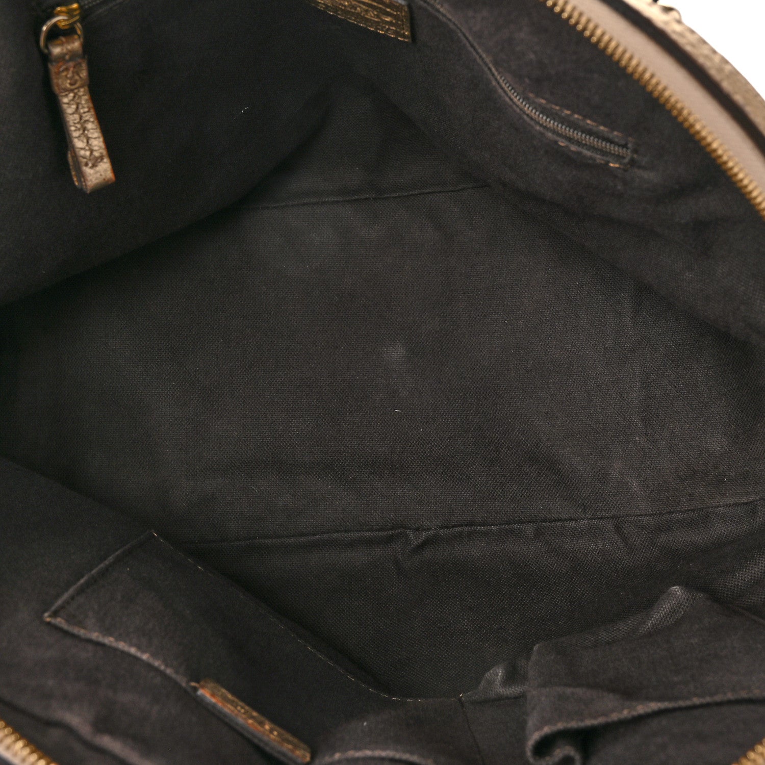 Burberry Metallic Woven Haymarket Check Thornley Satchel Gold 5 of 13