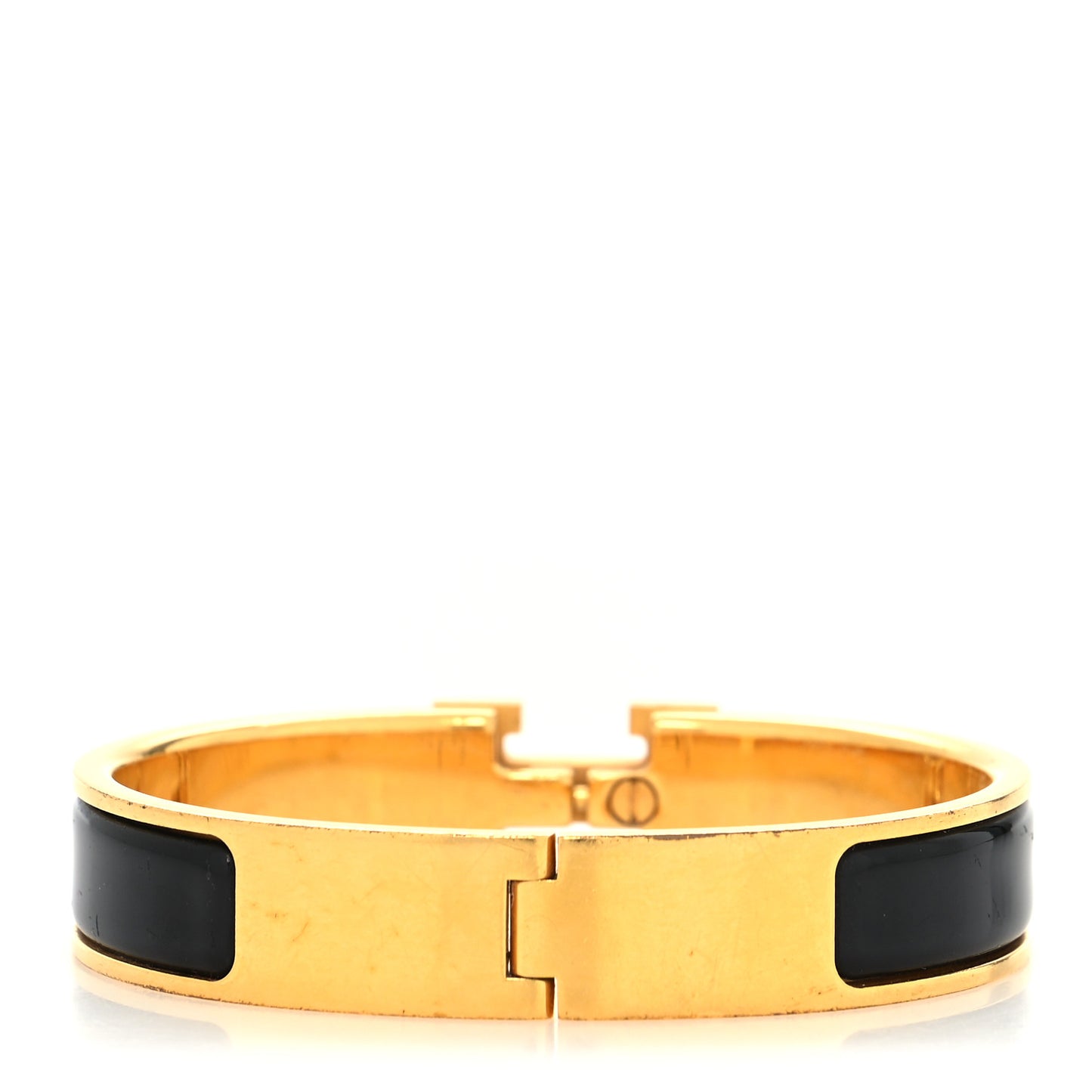 Enamel Narrow Clic Clac H Bracelet PM Black