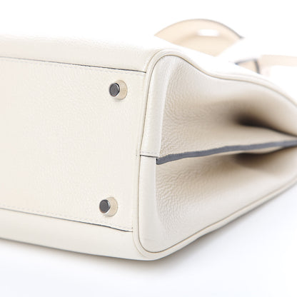 Gucci Grainy Calfskin Medium Zumi Top Handle Bag Mystic White 9 of 10