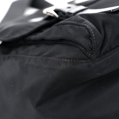 Prada Tessuto Nylon Saffiano Messenger Bag Black 7 of 17