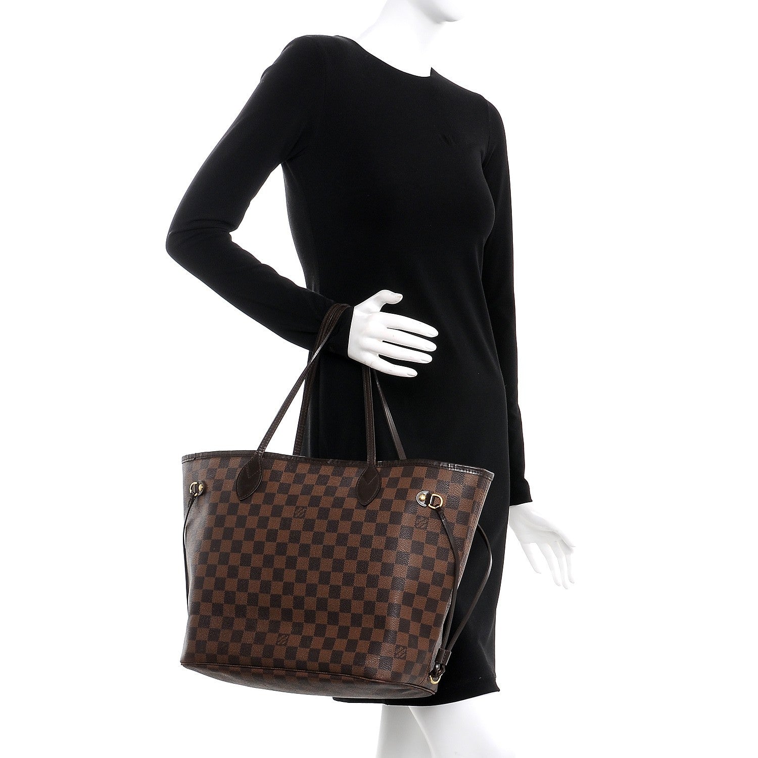 Louis Vuitton Damier Ebene Neverfull MM 2 of 12