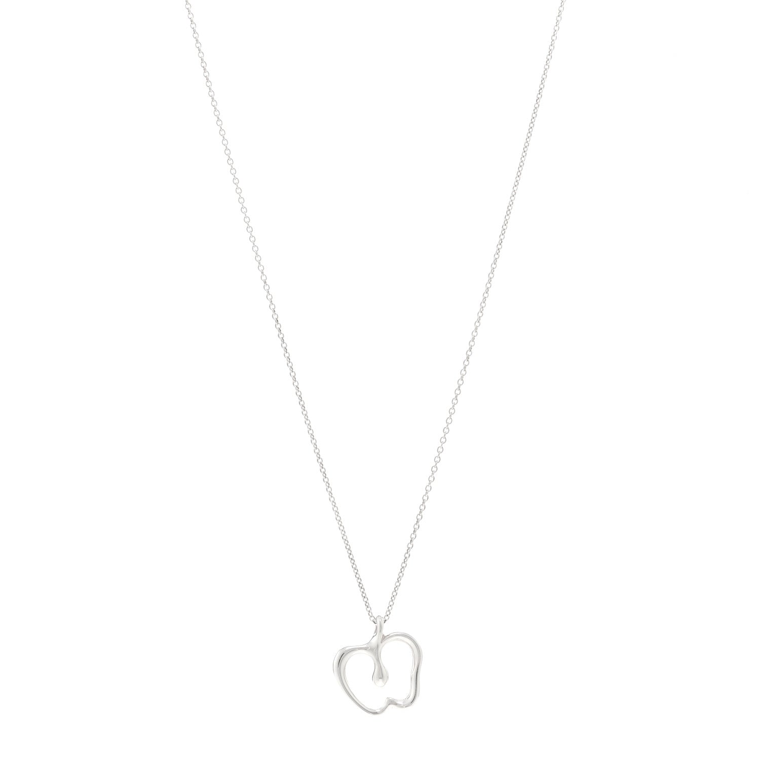 Tiffany Sterling Silver Elsa Peretti Apple Pendant Necklace 1 of 4