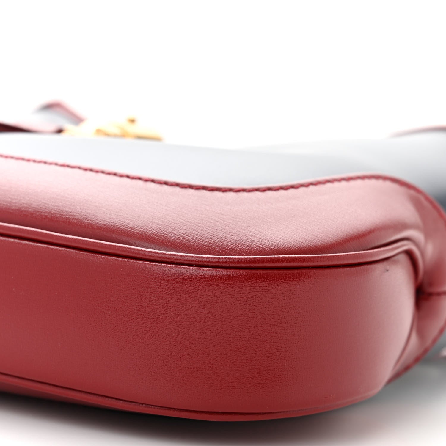 Gucci Boarded Dyana Lux Calfskin Bi-Color Small Jackie 1961 Hobo Blue Agata New Cherry Red 10 of 10